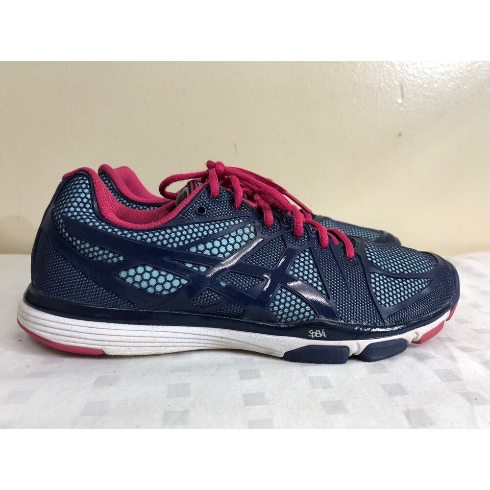 ASICS Gel-Exert Tr Women Blue White + Pink Athletic Running Shoes S460N SZ US 8